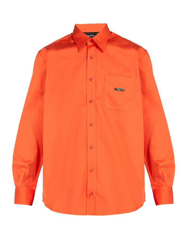 Ribeyron Point-collar Cotton-poplin Shirt