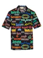 Matchesfashion.com Gucci - Metal Print Short Sleeved Cotton Shirt - Mens - Black Multi