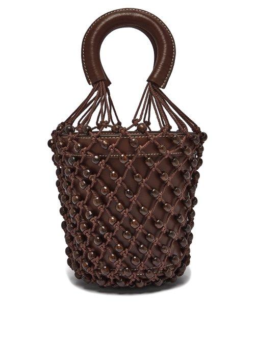 Matchesfashion.com Staud - Moreau Macram And Leather Bucket Bag - Womens - Brown