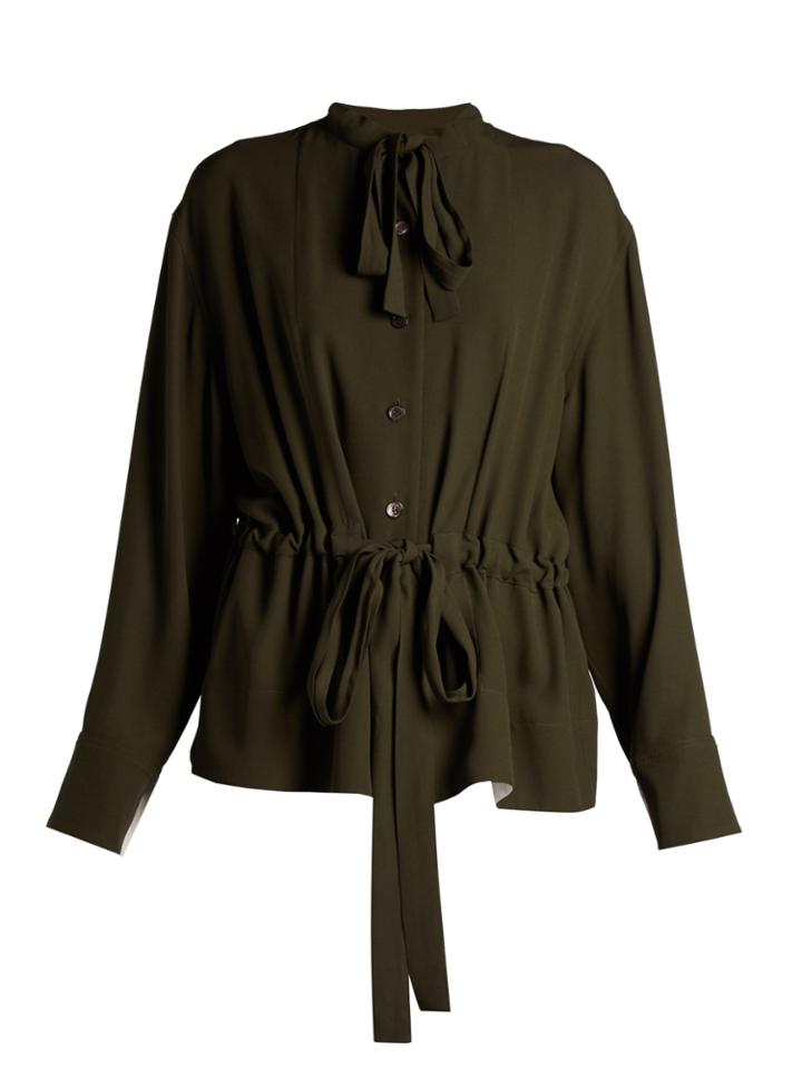 Marni Tie-neck Crepe Blouse