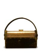 Matchesfashion.com Bienen-davis - Rgine Velvet Clutch - Womens - Green Multi