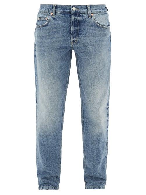 Matchesfashion.com Raey - Shady Faded Slim-leg Jeans - Mens - Light Blue