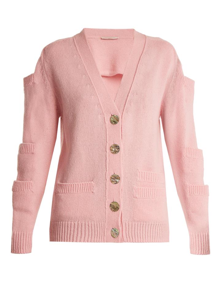 Christopher Kane V-neck Multi-pocket Wool-knit Cardigan