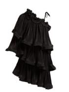 Matchesfashion.com Romance Was Born - Bloom Tiered Pliss Mini Dress - Womens - Black