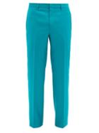 Matchesfashion.com Givenchy - Zip-pocket Wool Slim-leg Trousers - Mens - Green