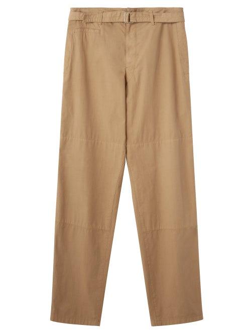 Lemaire - Belted Straight-leg Trousers - Mens - Beige