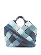 Matchesfashion.com Loewe - Woven Upcycled-leather Handbag - Womens - Blue Multi