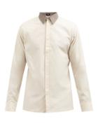 Fendi - Ff-collar Cotton-poplin Shirt - Mens - Cream