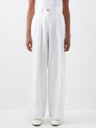 S.s. Daley - Josephine High-rise Linen Wide-leg Trousers - Womens - White