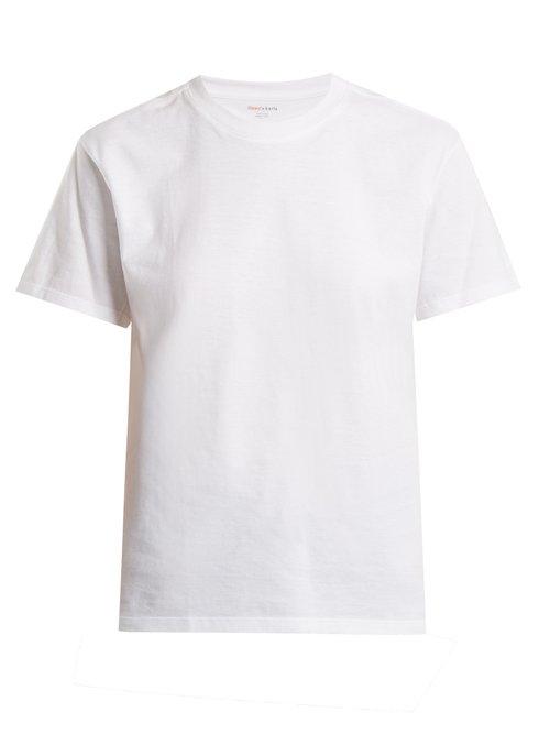 Matchesfashion.com Hanes X Karla - X Karla The Crew Cotton Jersey Cropped T Shirt - Womens - White