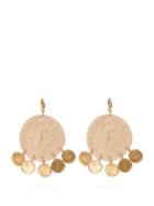 Matchesfashion.com Elise Tsikis - Dolna Rope Circle And Gold Plated Drop Earrings - Womens - Beige