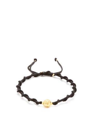 Black Dakini Gold-vermeil And Cord Bracelet