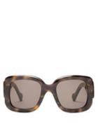 Matchesfashion.com Balenciaga - Rectangular Acetate Sunglasses - Womens - White