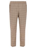 Matchesfashion.com Stella Mccartney - Houndstooth Checked Wool Blend Trousers - Mens - Beige