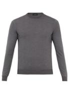 Matchesfashion.com Zanone - Crew Neck Flex Wool Knit Sweater - Mens - Charcoal