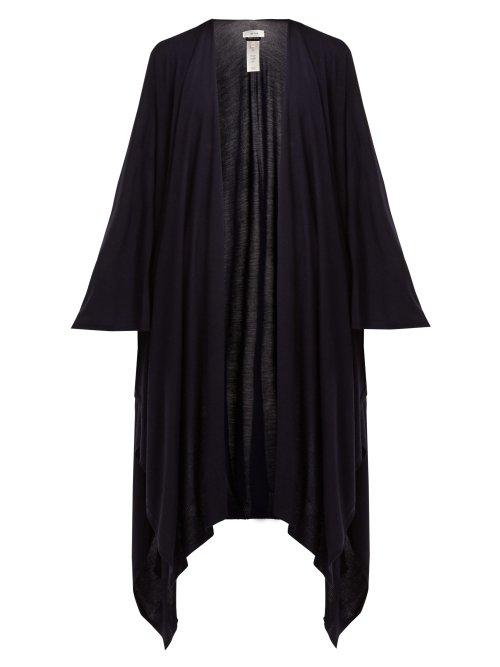Matchesfashion.com The Row - Hern Merino And Cashmere Blend Cape - Womens - Navy