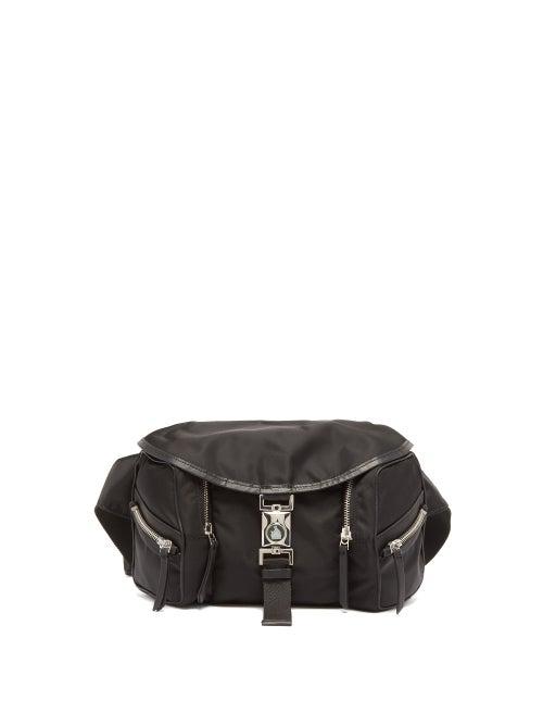 Matchesfashion.com Lanvin - Buckled Technical-nylon Belt Bag - Mens - Black