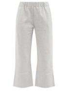 Matchesfashion.com Vika 2.0 - Cropped Organic-cotton Jersey Track Pants - Womens - Grey