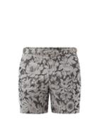 Matchesfashion.com Orlebar Brown - Bulldog Byala-print Swim Shorts - Mens - Black Grey