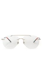 Matchesfashion.com Gucci - Rimless Aviator Glasses - Womens - Clear