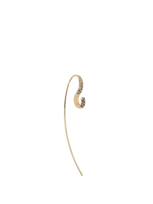 Charlotte Chesnais Hook Sapphire, Topaz & Yellow-gold Earring
