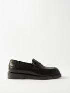 Versace - Studded Leather Loafers - Mens - Black