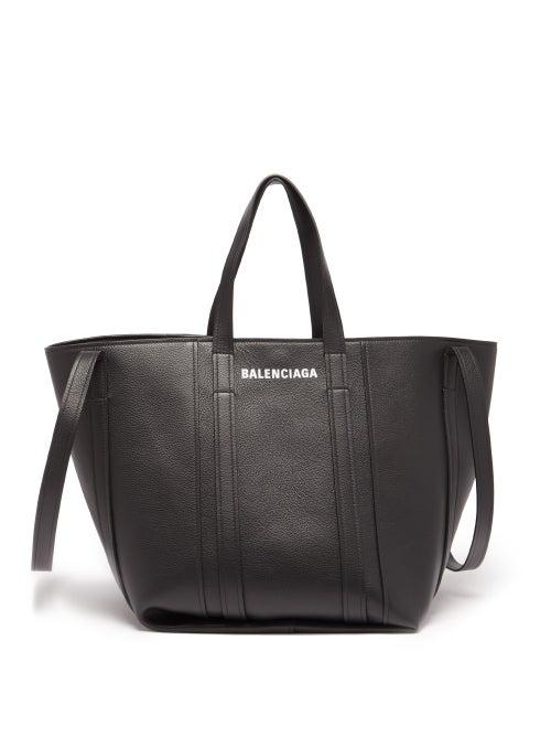 Balenciaga - Everyday Xl Logo-print Leather Tote Bag - Womens - Black