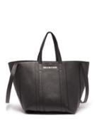 Balenciaga - Everyday Xl Logo-print Leather Tote Bag - Womens - Black