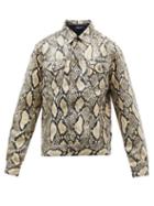 Noon Goons - Mojave Snakeskin-print Faux-leather Jacket - Mens - Beige Multi
