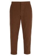 Matchesfashion.com Barena Venezia - Micro Check Cotton Blend Trousers - Mens - Brown Multi