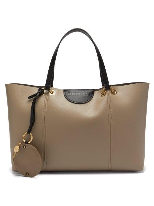 Matchesfashion.com See By Chlo - Marty Large Faux Leather Tote Bag - Womens - Grey