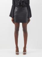 16arlington - Haile Leather Mini Skirt - Womens - Black
