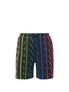 Matchesfashion.com Valentino - Logo-print Cotton-blend Jersey Shorts - Mens - Multi