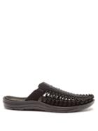 Mens Shoes Keen - Uneek Ii Recycled Faux-suede And Cord Slides - Mens - Black