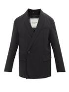 Wooyoungmi - Detachable Shawl-collar Cotton-twill Suit Jacket - Mens - Black