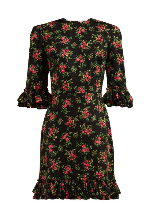 Matchesfashion.com The Vampire's Wife - Festival Gypsy Print Cotton Dress - Womens - Black Print