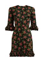 Matchesfashion.com The Vampire's Wife - Festival Gypsy Print Cotton Dress - Womens - Black Print