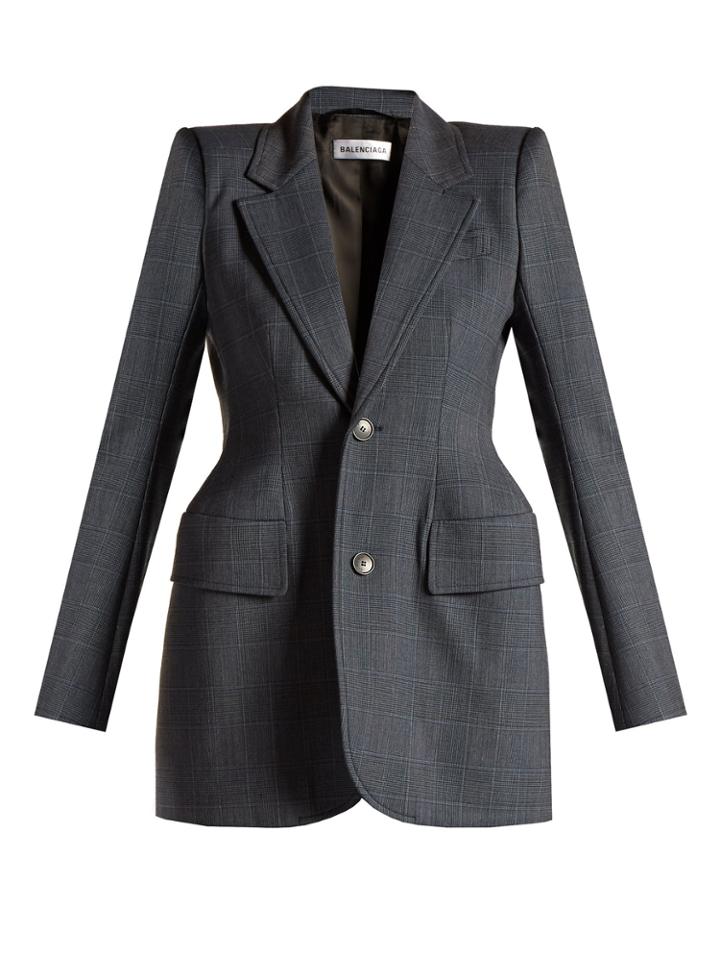 Balenciaga Prince Of Wales-checked Blazer