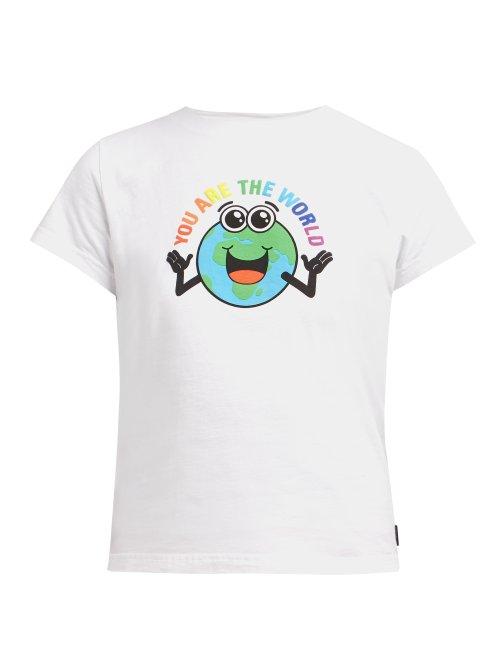 Matchesfashion.com Balenciaga - You Are The World Cotton T Shirt - Womens - White Multi