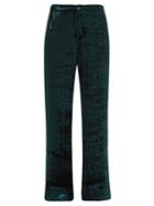 Matchesfashion.com F.r.s - For Restless Sleepers - Etere Devor Velvet Trousers - Womens - Blue