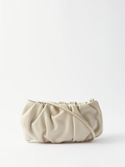Staud - Bean Leather Shoulder Bag - Womens - Cream