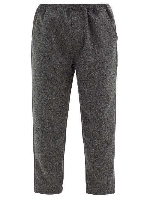 Matchesfashion.com Albam - Cropped Wool-blend Trousers - Mens - Grey