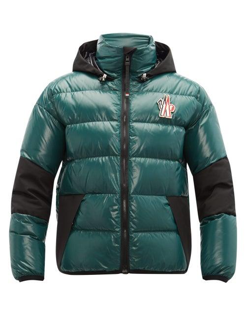 Matchesfashion.com Moncler Grenoble - Gollingher Lacquered Down Filled Ski Jacket - Mens - Dark Green