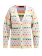 Matchesfashion.com The Elder Statesman - Fireside Intarsia Knit Cashmere Cardigan - Womens - White Multi