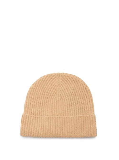 Ladies Accessories Johnstons Of Elgin - Ribbed Cashmere Beanie Hat - Womens - Light Beige