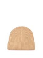 Ladies Accessories Johnstons Of Elgin - Ribbed Cashmere Beanie Hat - Womens - Light Beige