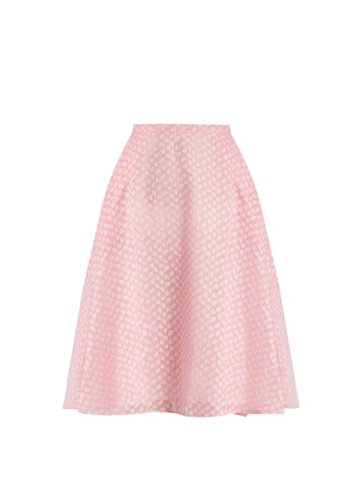 Thierry Colson Ikat Fil Coup Silk-gauze Skirt