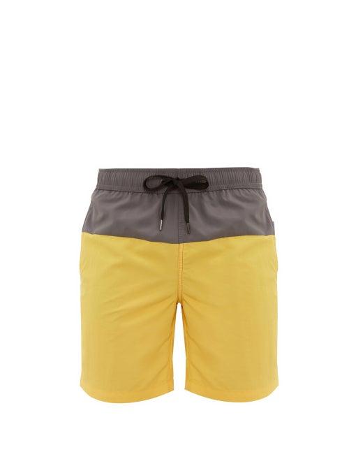 Matchesfashion.com Onia - Charles Colour Block Shell Swim Shorts - Mens - Grey Multi
