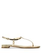 Matchesfashion.com Nicholas Kirkwood - Casati Faux Pearl Heel Leather Sandals - Womens - Gold