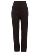 Matchesfashion.com Carl Kapp - Tailored Cotton Sateen Trousers - Womens - Black
